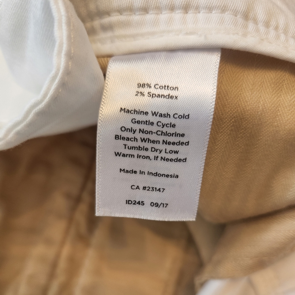 Talbots Perfect Crop Pant, White, Size 10 - Picture 6 of 7